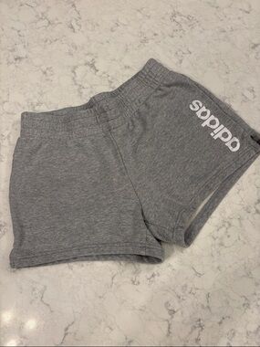adidas Women's Gray Logo Athletic Shorts
